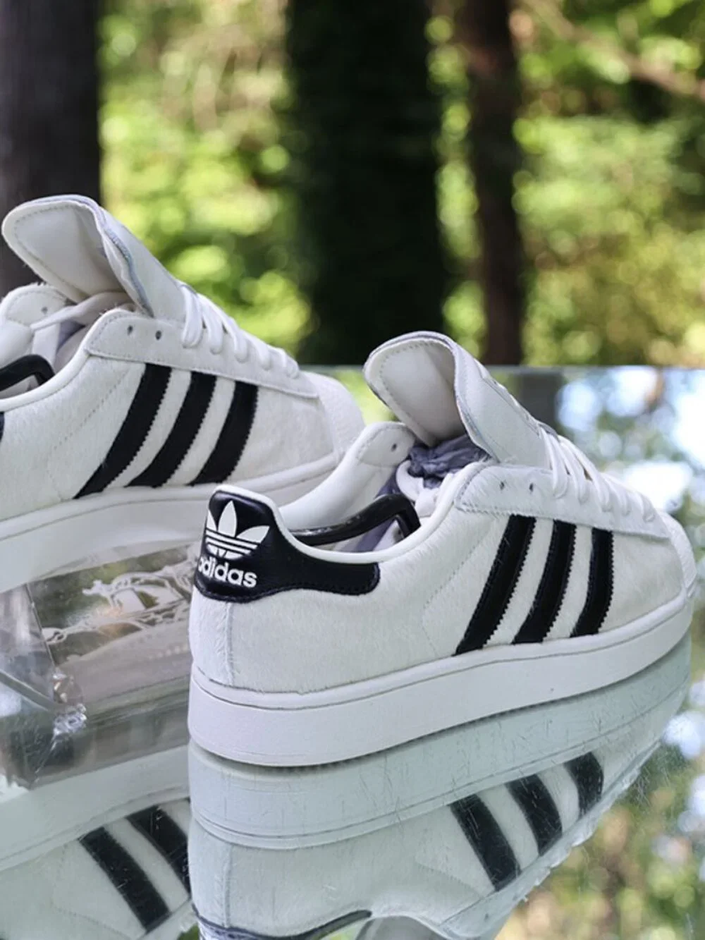 Adidas Superstar II Off White Pony Hair